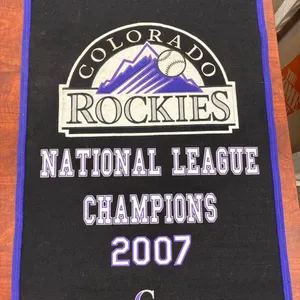 COLORADO ROCKIES CHAMPIONS HANGING FELT BANNER