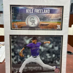 LOT OF ROCKIES PLAYERS MATTED ARTWORK - QTY (5)