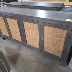 Crestview Wood 4 Door Cabinet, 76"x16"x36"