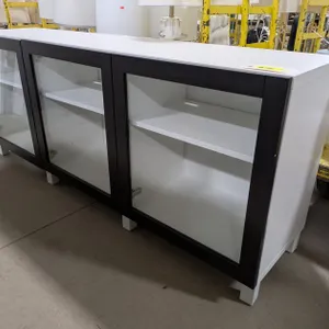 Ikea Besta Glass 3 Door Cabinet, 71"x16"x29"