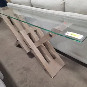 Hooker Glass Table, 70"x15"x29"