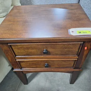Liberty Furniture 2 Drawer End Table, 22"x17"x26"