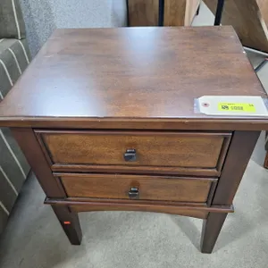 Liberty Furniture 2 Drawer End Table, 22"x17"x26"