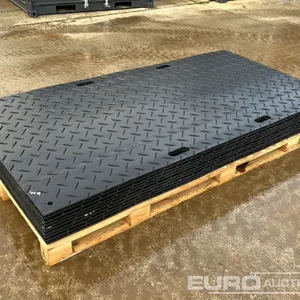 Unused Ground Protection Mats 1200x2440x12.7mm (10 of), 2 Way Steel Connectors (20 of) 