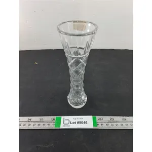 Crystal Vase- 7" tall-Lead Crystal Made in Poland
