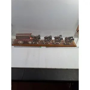 Vintage AMT Budweiser Clydesdale 8-Horse Hitch Model Kit Featuring Plastic Painted Wagon