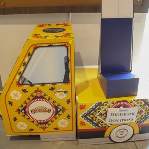 CARDBOARD FOOD BANK DONATIONS TRUCK PROP