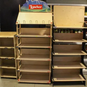 3 WOODEN PRODUCT DISPLAY STANDS