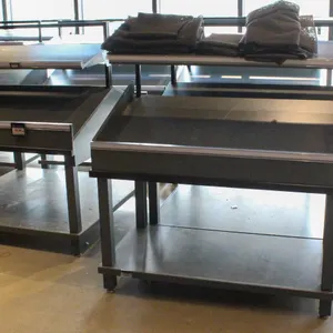EIGHT ANGLED SHELF 2 TIER PRODUCT DISPLAY STANDS /