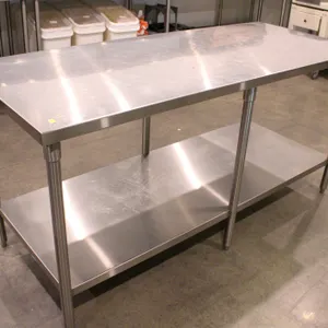 6' STAINLESS STEEL PREP TABLE W/ UNDERSHELF
