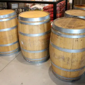 5 RUSTIC OAK BANDED BARRELS