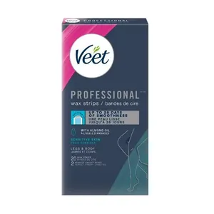 VEET PROFESSIONAL LEGS & BODY WAX STRIPS WITH ALMOND OIL -N