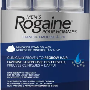 ROGAINE MEN'S HAIR REGROWTH TREATMENT WITH 5% MINOXIDIL FOAM