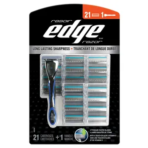 EDGE RAZOR + 21 CARTRIDGES, -N, OPENED