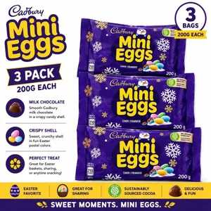 3 CADBURY MINI EGGS 200G BB 07/26