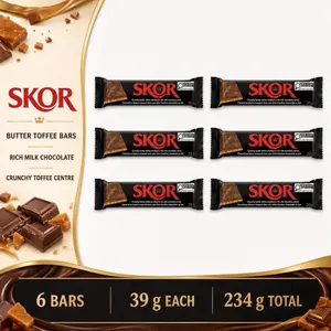 6 SKOR CHOCOLATE BAR'S 39G BB 10/26