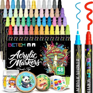 SEALED $30 Betem 48 Colors Dual Tip Acrylic...