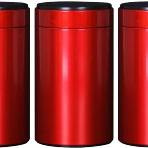 Used 3pc Round Tinplate Canister for Home Use