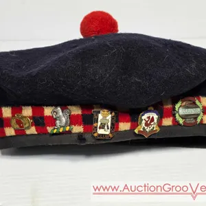 Vintage Curling Cap with Curling Pins. A1-4