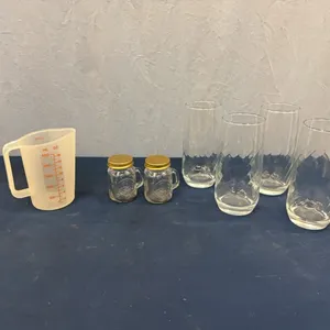 Glasses, shakers