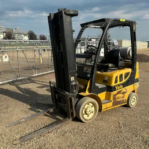 2008 YALE FORKLIFT, 20' BOOM, SIDE SHIFT, 5500 LIFT CAPACITY, 1758.8HRS SHOWING MOD. #GLC050VXNVSE088 S/N: A910V12212F *NOTE: NEW TANK, NEW STARTER, W