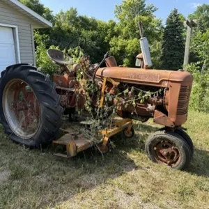 C FARMALL TRACTOR WITH WOODS MOWER
