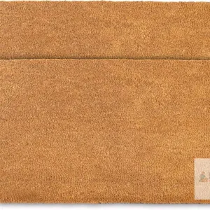 2 Plain Coir Doormat 30x17 Inch, Door Mat Coir w/Non-Slip PVC Backing, Blank Welcome Mat for Crafts and Small Biz