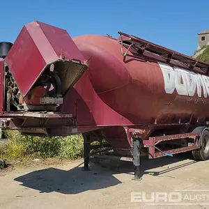 2008 Spitzer Tri Axle Cement Powder Tanker Trailer, Front Lifting Axle, JCB 4 Cylinder Engine 
