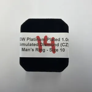 New Platinum Plated 1.0 Carat Men's Ring