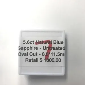 New 5.6 Carat Natural Blue Sapphire - Untreated
