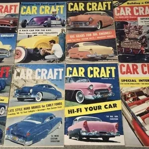 8 Car Craft Magazines from 1955
