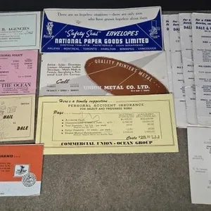Advert Blotters Brandon and Winnipeg 1950's