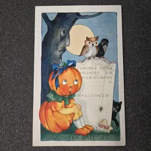 Halloween Embossed Greeting Card ca 1930's