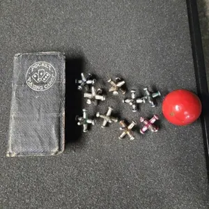 Metal Jacks, Rubber Ball and Cards - 1950's