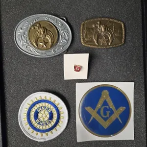 Shriner's Belt Buckles Pin Lot