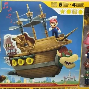 Super Mario Deluxe Bowser Airship Playset toy