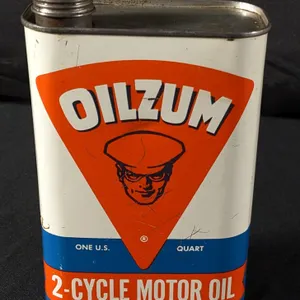 QUART OILZUM 2 CYCLE MOTOR OIL CAN OUTBOARD MOTORS CHAIN SAWS ETC
