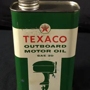 QUART TEXACO OUTBOARD MOTOR OIL CAN