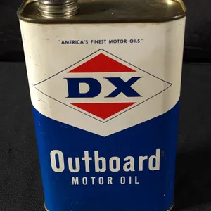 QUART DX OUTBOARD MOTOR OIL CAN D-X SUNRAY OIL CO TULSA OKLAHOMA