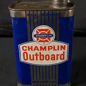 QUART CHAMLIN OUTBOARD MOTOR OIL CAN ENID OKLAHOMA