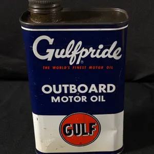 QUART GULFPRIDE GULF OUTBOARD MOTOR OIL CAN