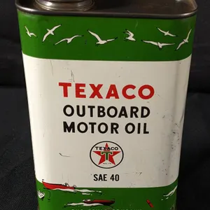 QUART TEXACO OUTBOARD MOTOR OIL CAN