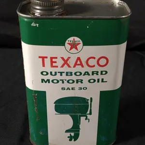 QUART TEXACO OUTBOARD MOTOR OIL CAN