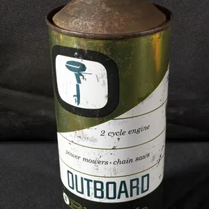 QUART MONTGOMERY WARDS RIVERSIDE OUTBOARD MOTOR OIL CAN