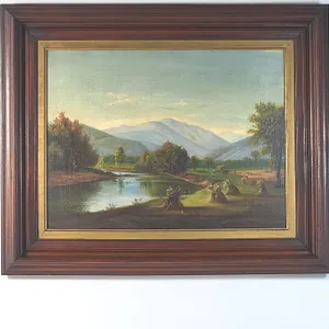 North Conway Meadows, after the original by Benjamin Champney circa 1870. This Original Oil, painted in the style of the Hudson River School would be 