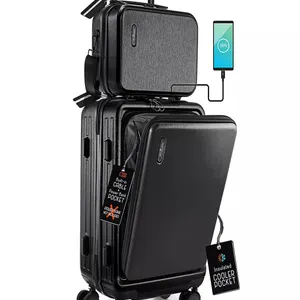 Travelarim 2-Piece Hard Luggage Set Black Online Retail: $111