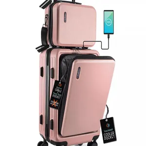 Travelarim 2-Piece Hard Luggage Set Pink Online Retail: $111