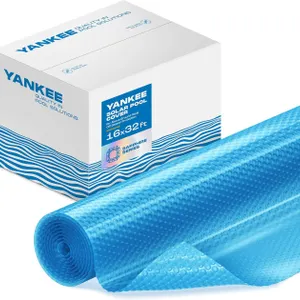 Solar Pool Cover for Rectangular Pool by Yankee | 16x32 ft | Keep Water Warm and Prevent Its Loss | Weatherproof Pool Solar Blanket