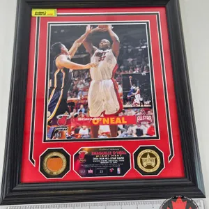 Framed & Matted Photo : 2006 NBA ALL-STAR Game Used Ball : Shaquille O'Neal - Miami Heat (COA: The H