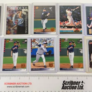 Variety of Baseball Cards (10) : Incl. - Randy Johnson - Chipper Jones - Greg Maddux - Roger Clemens